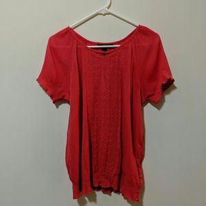 Tommy Hilfiger Peasant top in coral